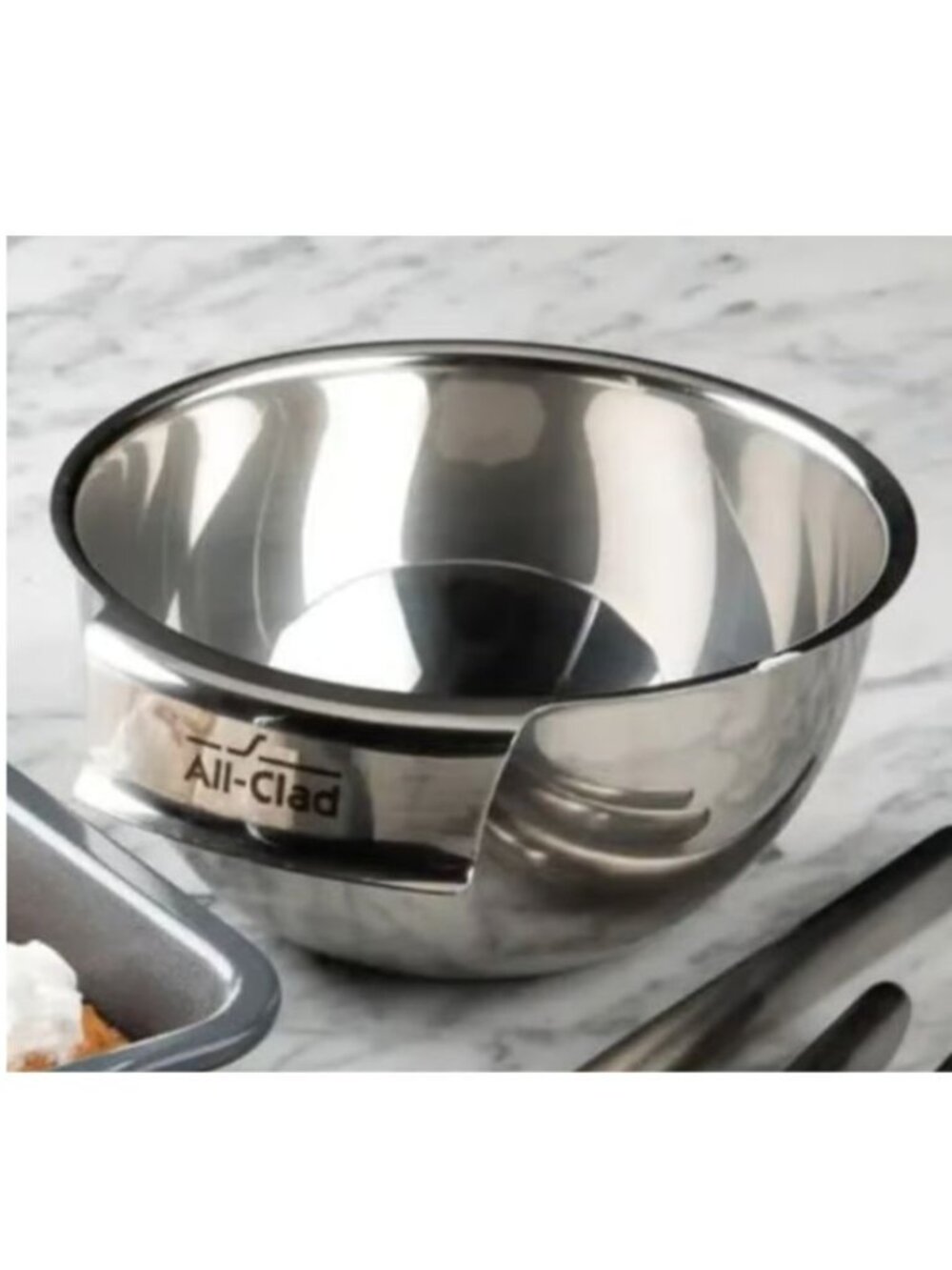 NWT All-Clad METAL Stainless Steel 1.5 Qt Mixing Bowl W/Handle